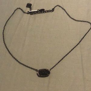 Black Kendra Scott Drusy Necklace